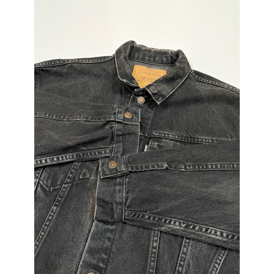 90s Levi's 57598 BLACK DENIM JACKET MADE IN USA