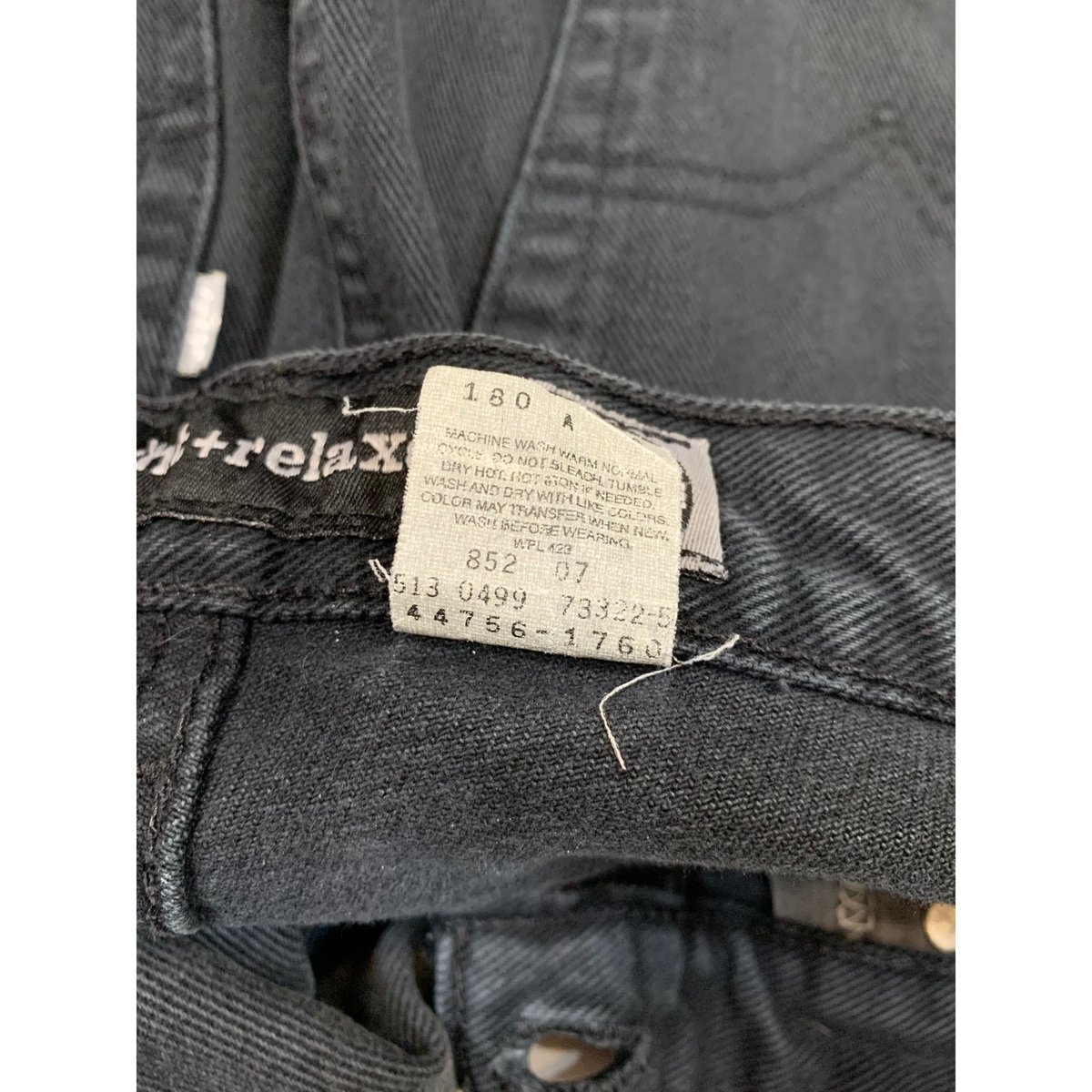 90'S Levis SILVER MEDAL SLIM FIT STRETCH BLACK DENIM PANTS