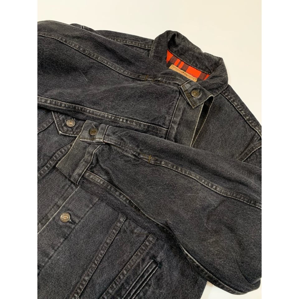 80〜90s Levi's 70411 FLANNEL LINED BLACK DENIM J