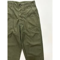 70s US ARMY OG-107 COTTON SATEEN BAKER PANTS Size W32L33→W31L31