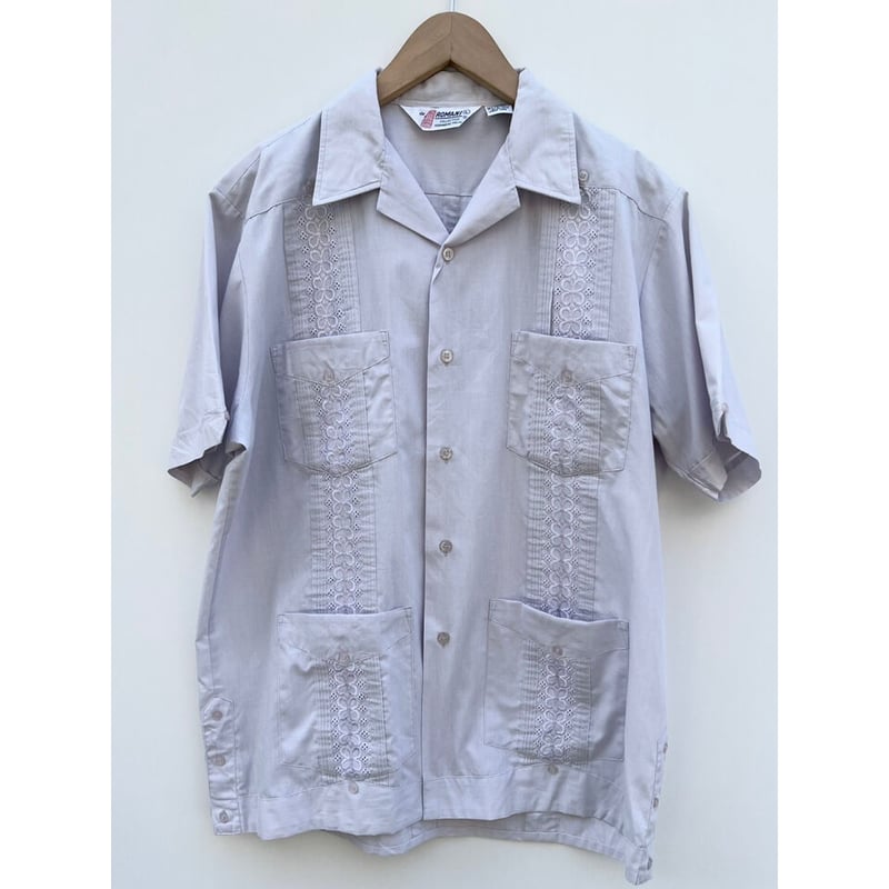 80s ROMANI OPEN COLLAR CUBA SHIRT Size L | KORDS