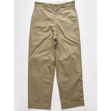 60s US ARMY KHAKI TROUSERS Size W34L31→W33.5L31