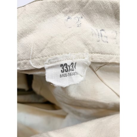60s US ARMY KHAKI TROUSERS Size W33L31→W31L29