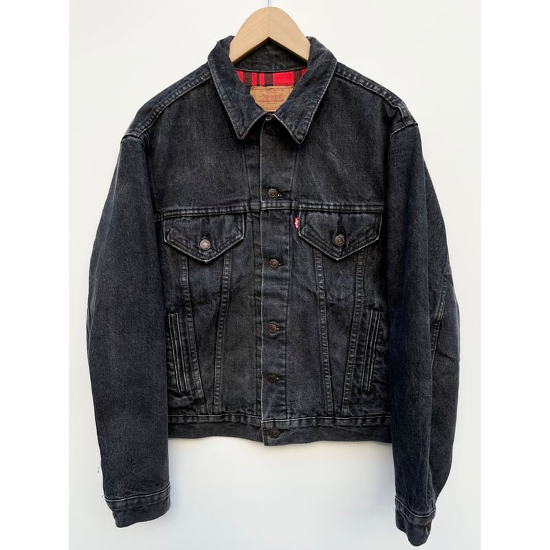 80s Levi's ブラック デニムジャケット　70411 527 リーバイス 80〜90s Levi's 70411 FLANNEL LINED BLACK DENIM J