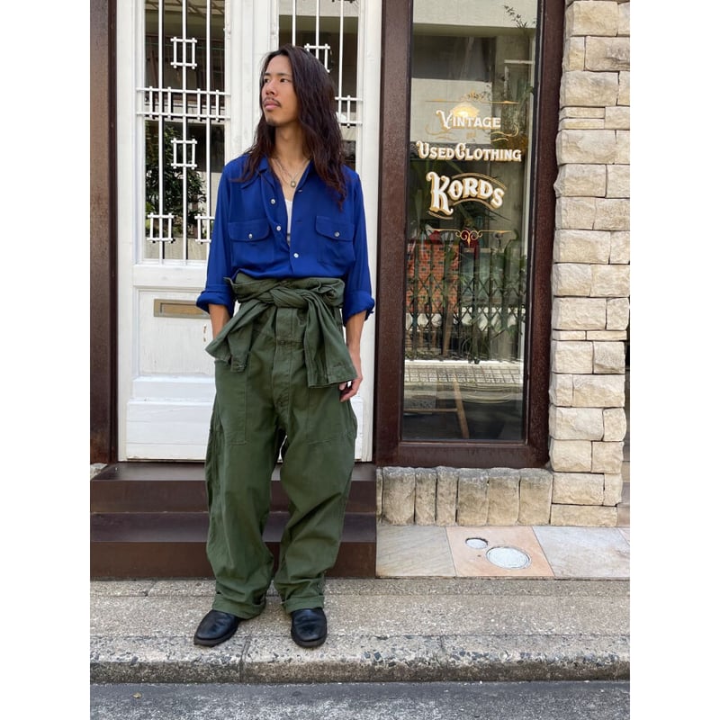 80s US ARMY COTTON SATEEN ALL IN ONE Size L | K