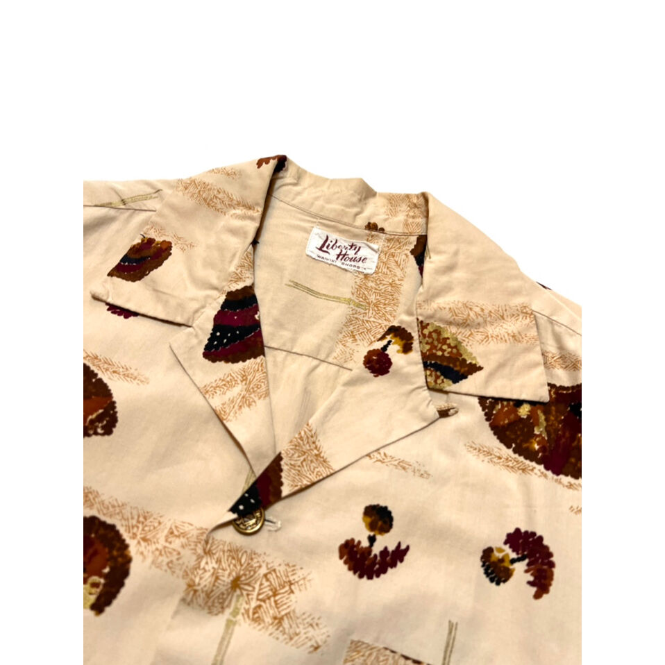 【vintage】60s LIBERTY HOUSE アロハシャツ Liberty House Hawaiian Aloha Shirt Barefoot Feet Surf Hawaii