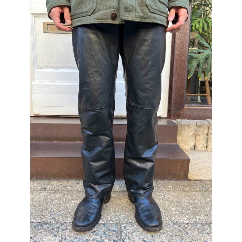 00s GAP LEATHER PANTS Size W35L32→W34L31 | KORDS
