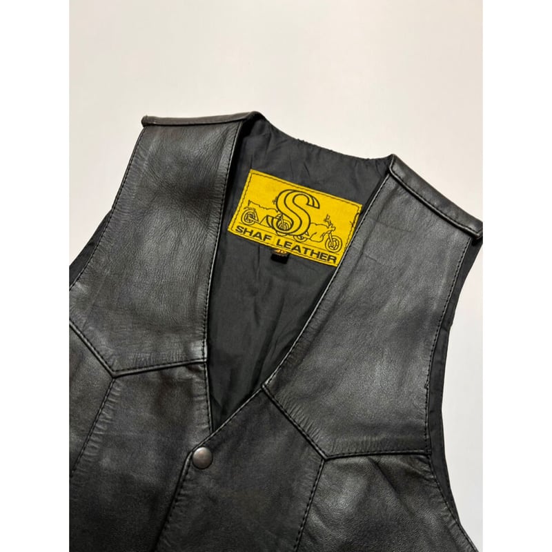 80s SHAF LEATHER VEST Size 40 | KORDS