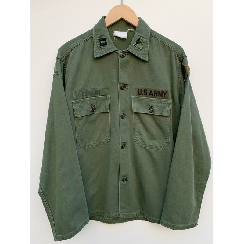 ジャケット・アウター 60S US ARMY OG107 UTILITY SHIRT JACKET 60's US ARMY COTTON SATEEN UTILITY SHIRT JACKET,USED/VINTAGE