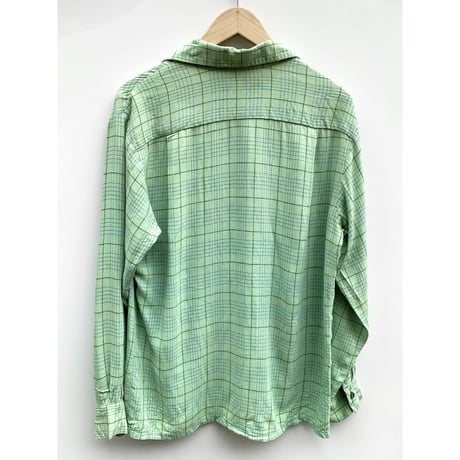 50s RAYON OPEN COLLAR SHIRT Size M
