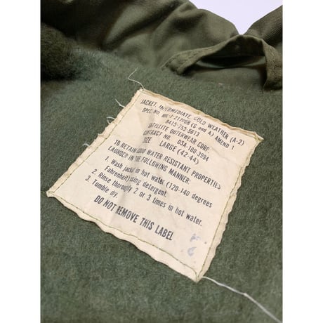 60〜70s US NAVY A-2DECK JACKET Size LARGE