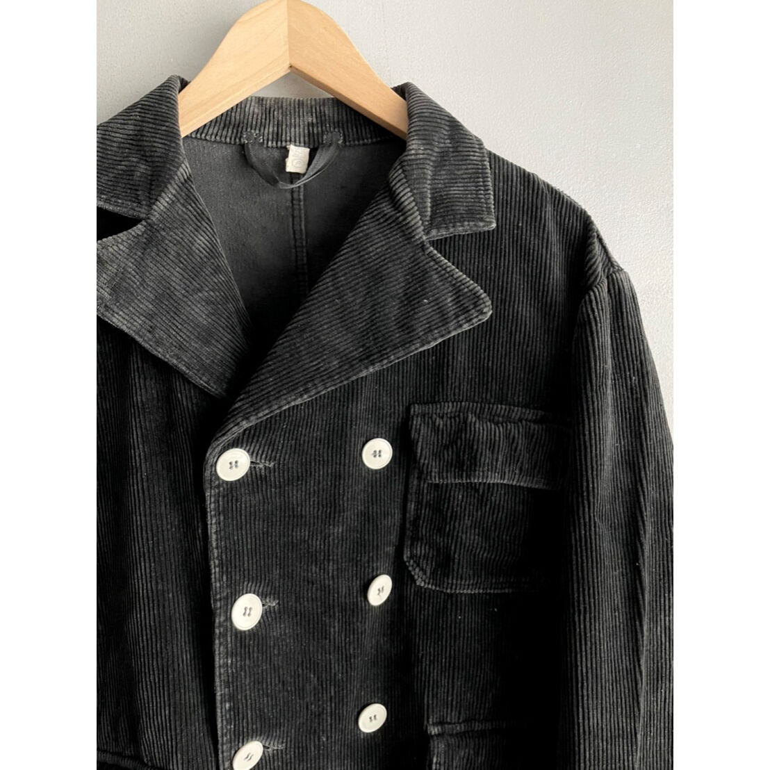 80s GERMANY WORK DOUBLE BREASTED CORDUROY WORK