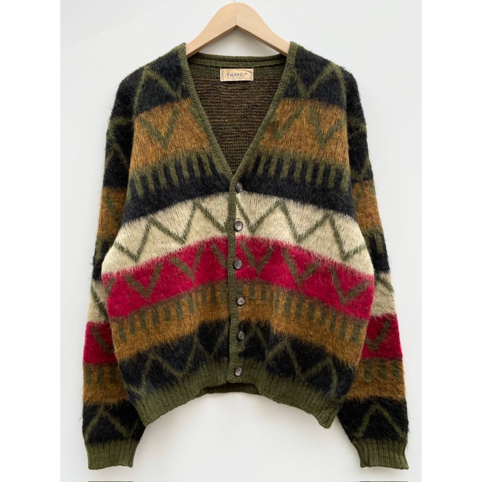 い*ゃ様 超超スペシャル 60s THANE モヘアカーディガン L ブラック 60s THANE MOHAIR CARDIGAN MADE IN USA 🇺🇸 Size M
