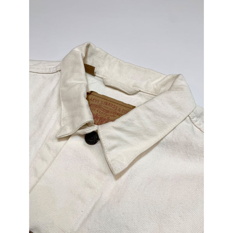 90s Levi's 70503 WHITE DENIM JACKET Size XL | K