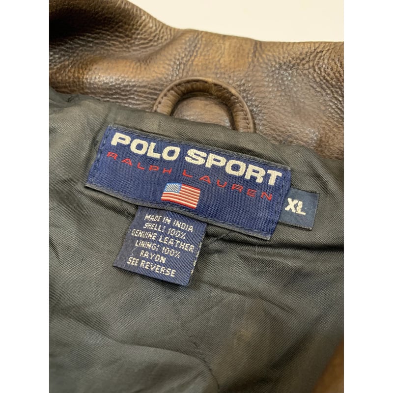 90s POLO SPORT LEATHER COAT Size XL | KORDS 90s POLO SPORT LEATHER COAT Size XL | KORDS