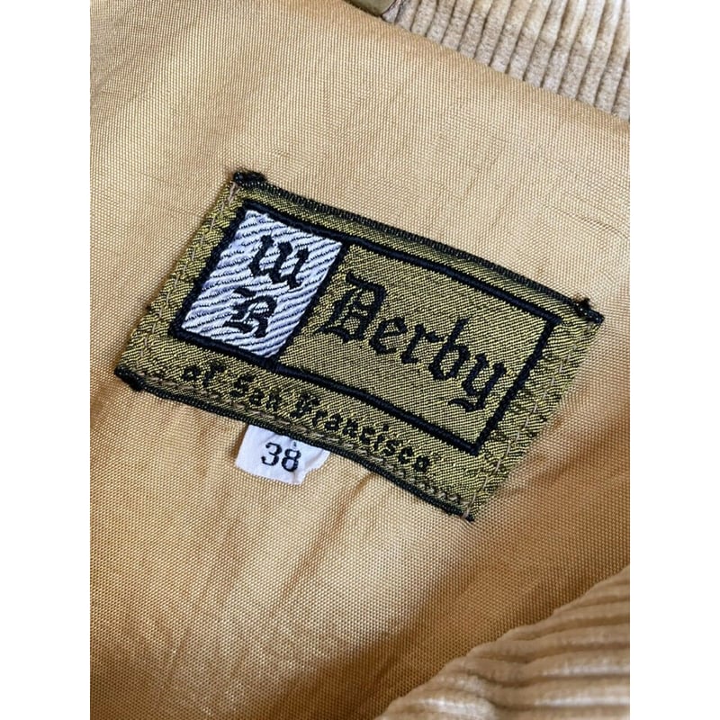 60s〜70s derby of San Francisco CORDUROY NORFOLK 60s〜70s derby of San Francisco CORDUROY NORFOLK