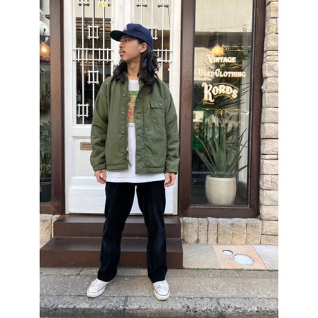 60〜70s US NAVY A-2DECK JACKET Size LARGE