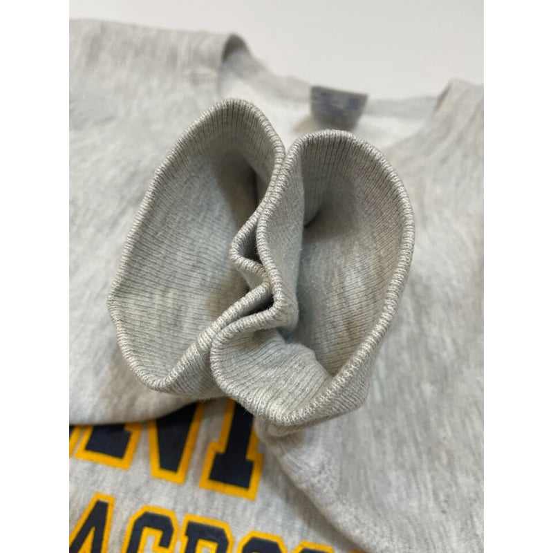 レアカラー 90's Champion Reverse Weave size L Vintage 90s Champion Reverse Weave Gray w Red Stripe Hoodie