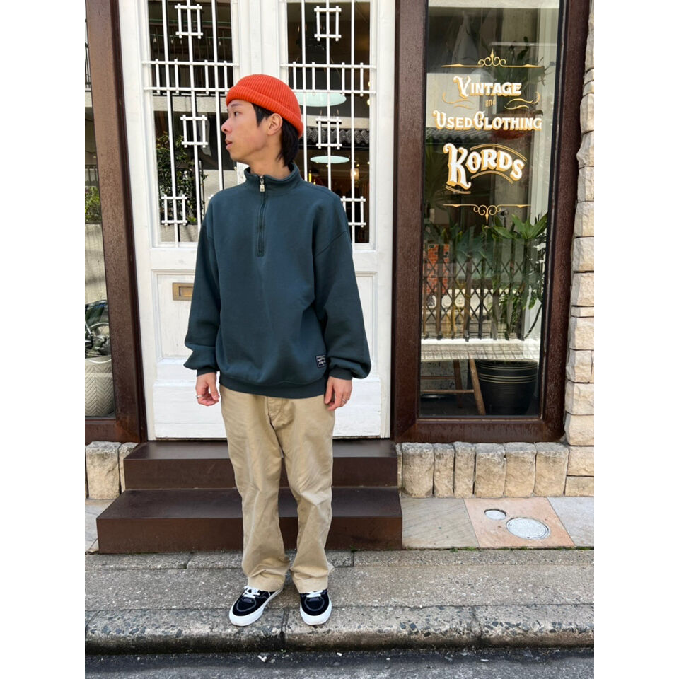 RUSSELL ラッセル USA製 90s ハーフジップスウェット ヴィンテージ 90s USA製 RUSSELLラッセル 無地スウェット ビンテージ