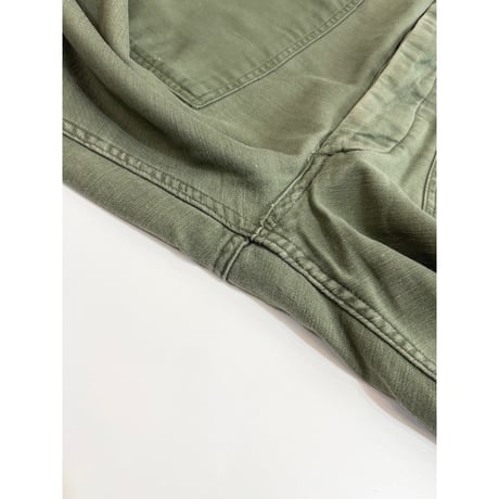 70s US ARMY OG-107 COTTON SATEEN BAKER PANTS Size W36L31→W34L29