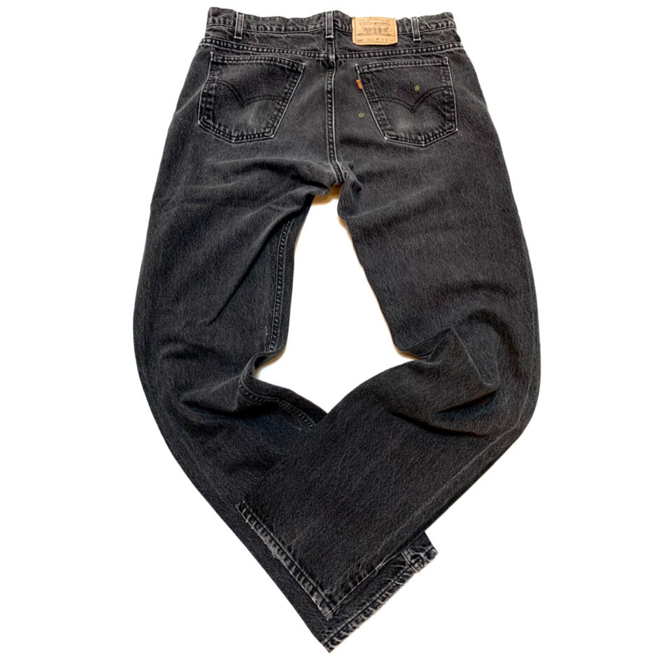 90s Levi's 505-4159 BLACK DENIM PANTS MADE IN U...