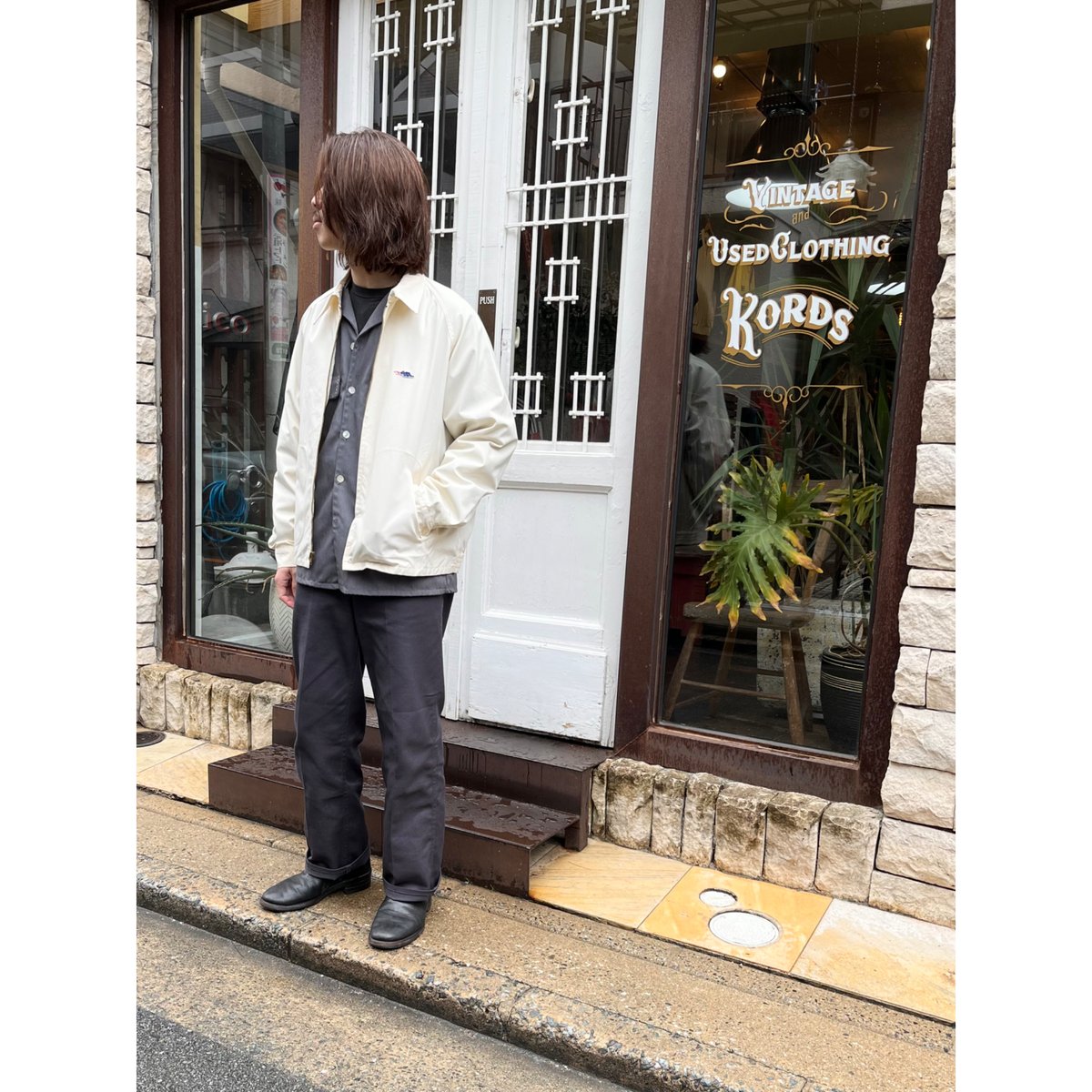 70s Sears ブラギンドラゴン ドリズラー ジャケット スウィングトップ Braggin' Dragon by Sears Drizzler Jacket Tan M-TALL Mint