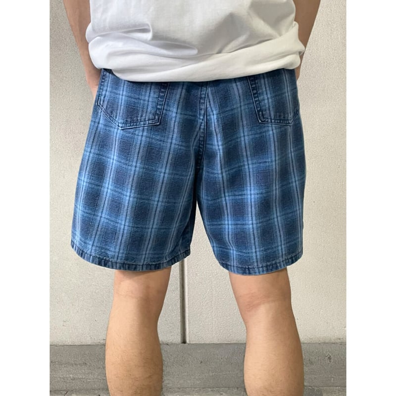90s GUESS JEANS CHECK DENIM SHORTS MADE IN USA