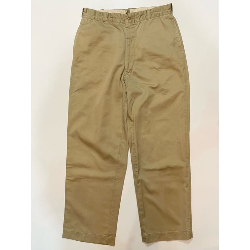 60s us-army チノトラウザー TALONジップ w30l30 60s US ARMY KHAKI TROUSERS Size W32L30 | KORDS
