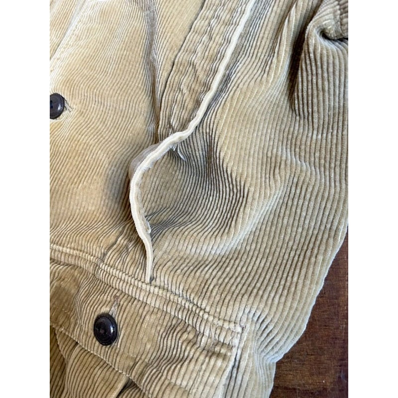 s*o様 60sビンテージ フランス 太畝コーデュロイ ダークブラウン スモーキ s*o様 60sビンテージ フランス 太畝コーデュロイ ダークブラウン