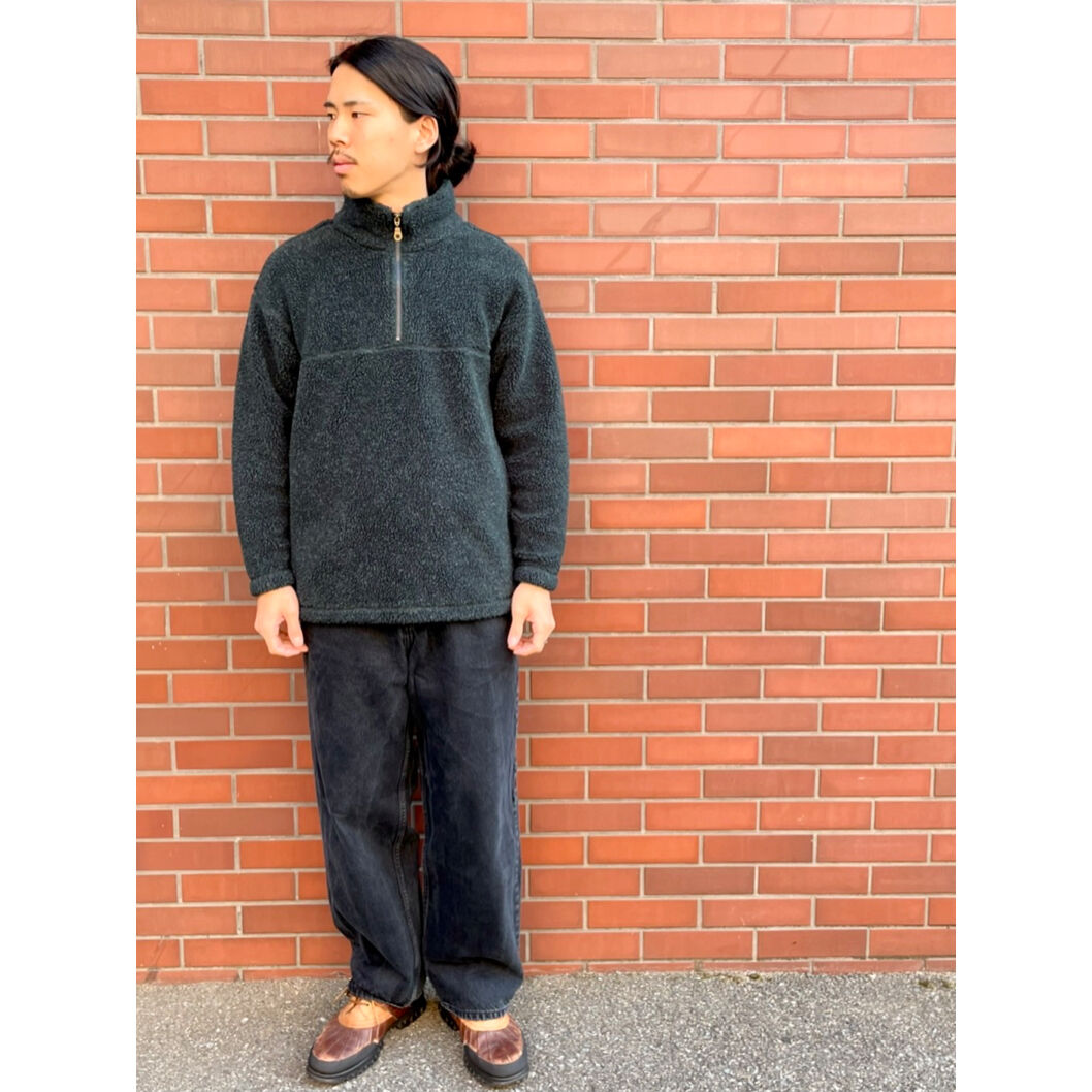 メンズ 90s anchor blue RELAXED ブラック デニム バギー パンツ