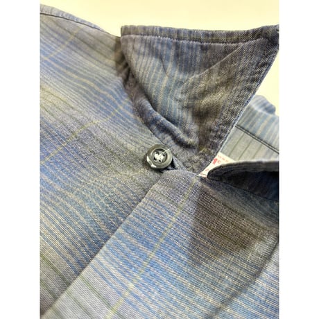 60s McGREGOR "OMBRE CHECK" OPEN COLLAR SHIRT MADE IN USA 🇺🇸 Size L