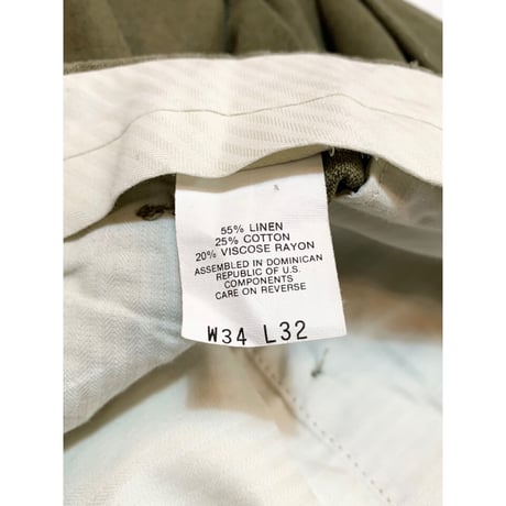 90s DOCKERS LINEN SLACKS Size W34L32→W34L30