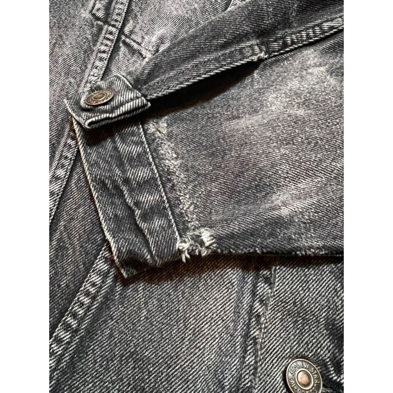 90s Levi's 75525-0260 BLACK DENIM JACKET MADE I