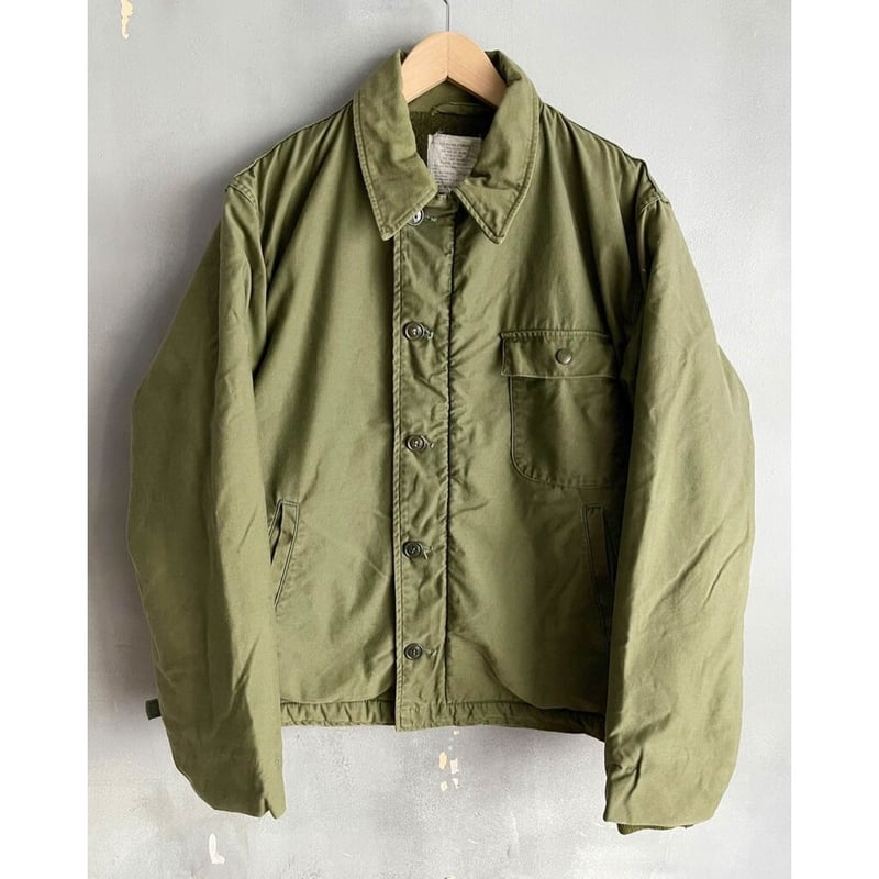 70s US NAVY A-2DECK JACKET Size LARGE (42-44) |