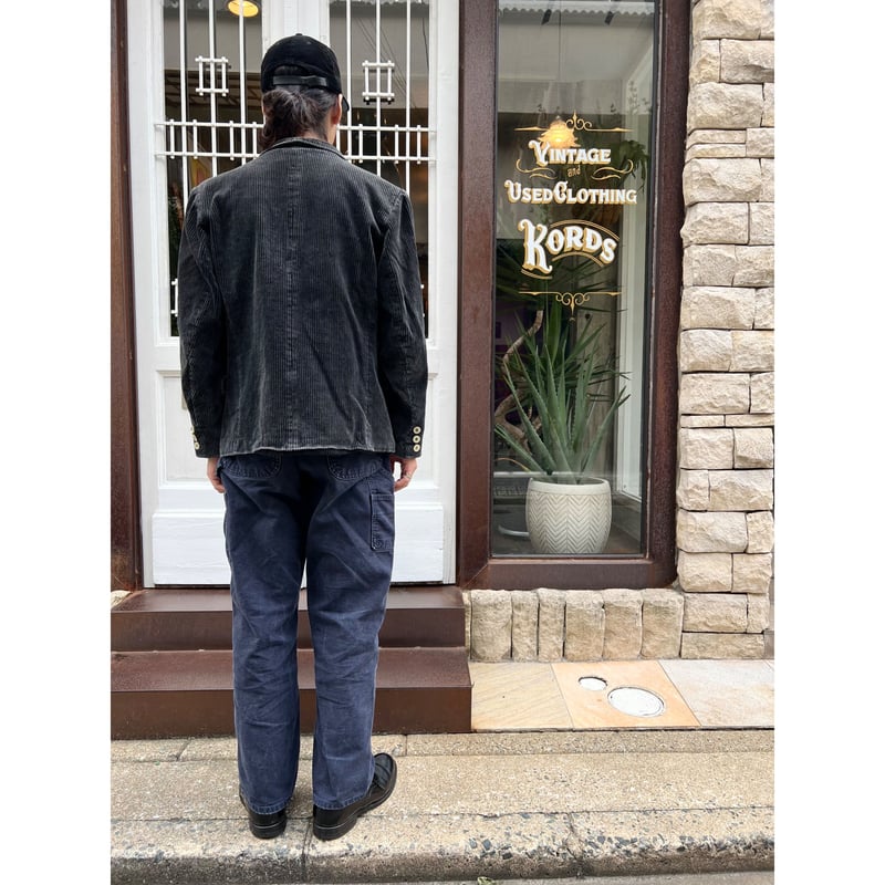 80s GERMANY WORK DOUBLE BREASTED CORDUROY JACKE