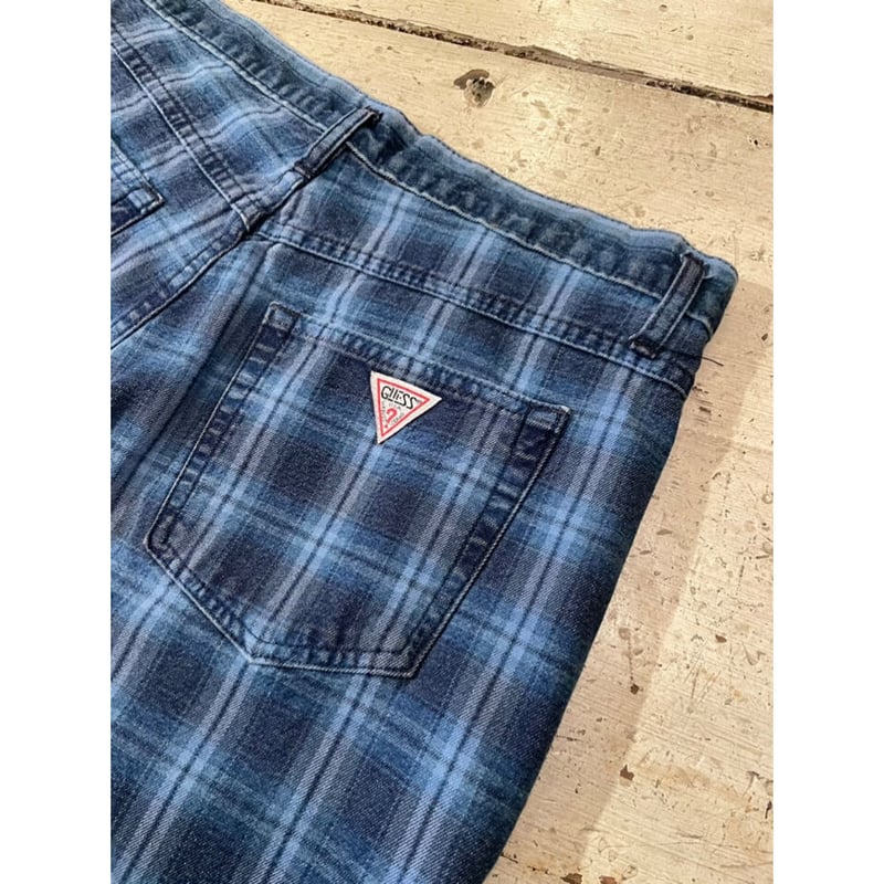 90s GUESS JEANS CHECK DENIM SHORTS MADE IN USA 90s GUESS JEANS CHECK DENIM SHORTS MADE IN USA