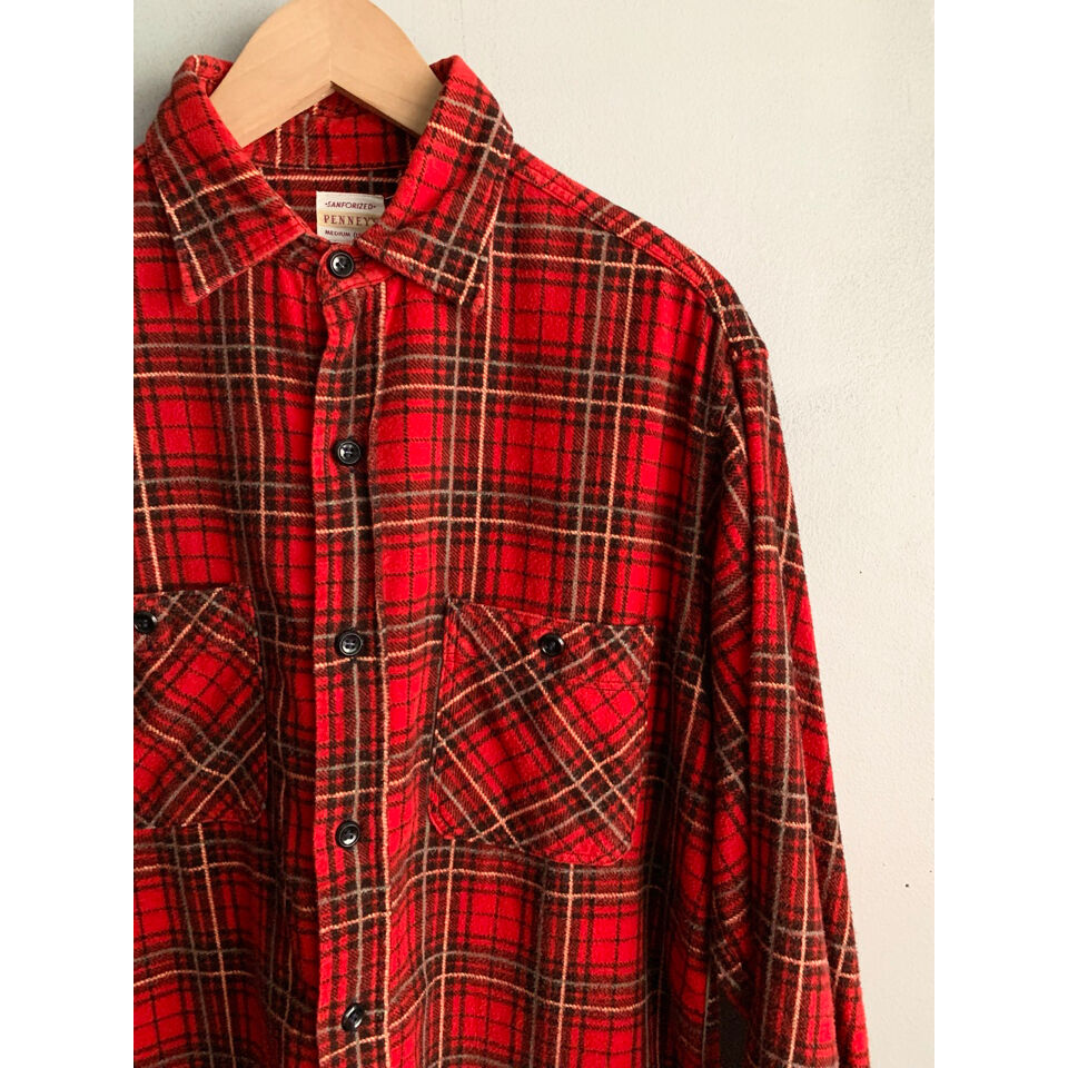 激レア】 50s PENNEY'S Flannel shirt マチ付き
