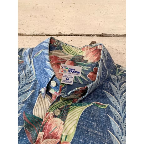 90s REYN SPOONER PULLOVER ALOHA SHIRT TAILORED IN USA 🇺🇸 Size M