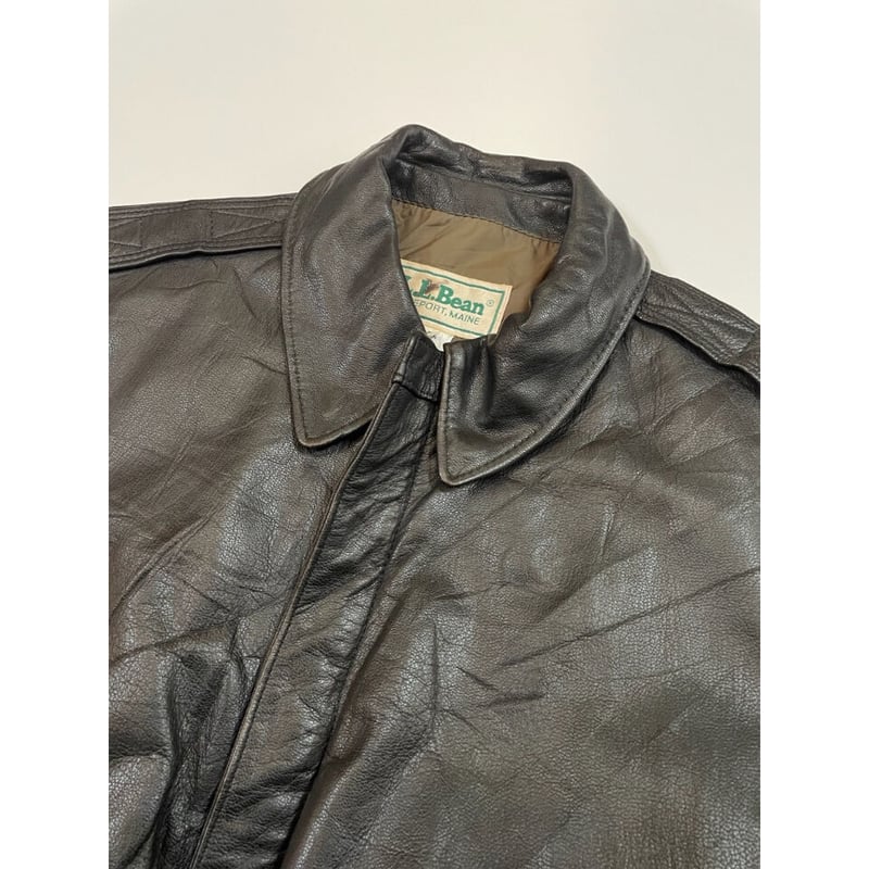 80s L.L.Bean A-2 TYPE LEATHER JACKET MADE IN US 80s L.L.Bean A-2 TYPE LEATHER JACKET MADE IN US