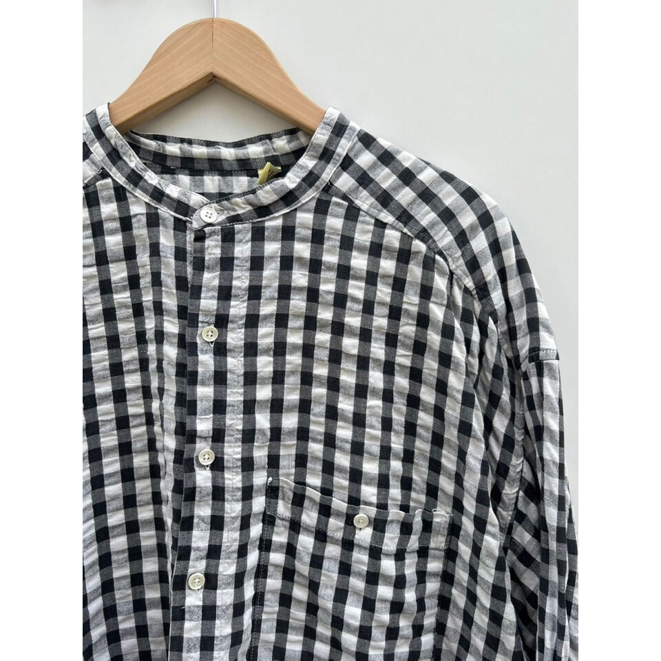 90s Johnny Cotton BAND COLLAR SHIRT MADE IN USA