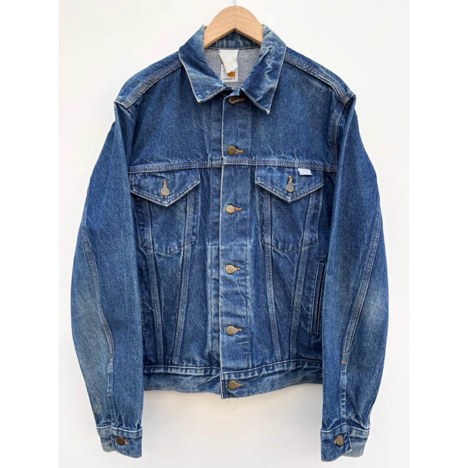 て*こ様 80s USA製Carhartt デニムトラッカージャケット100周年 80s carhartt 