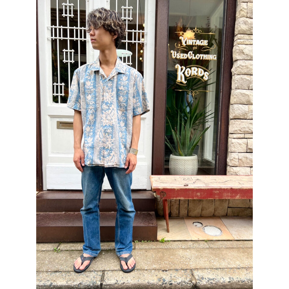 極美品 90sラルフローレン ANDY CAMP XL ペイズリー 半袖シャツ 90'S POLO by Ralph Lauren ANDY CAMP SHORT SLEEVE OPEN COLLAR