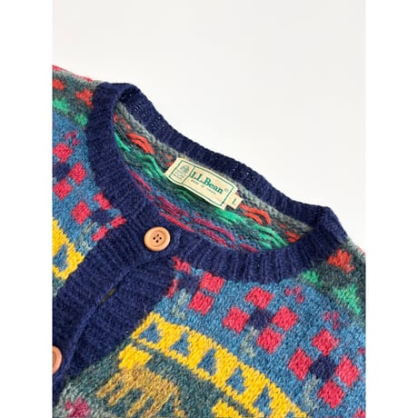 90s L.L.Bean WOOL CARDIGAN Size L