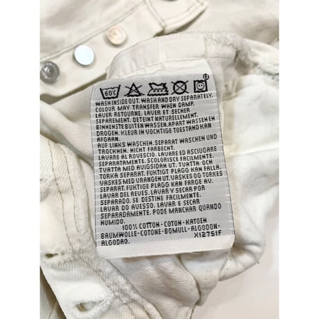 90s Levi’s 501 WHITE DENIM PANTS MADE IN USA 🇺🇸 Size W31L30→W30L29