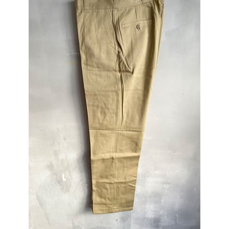 60s "DEADSTOCK" KHAKI WORK PANTS W34L31