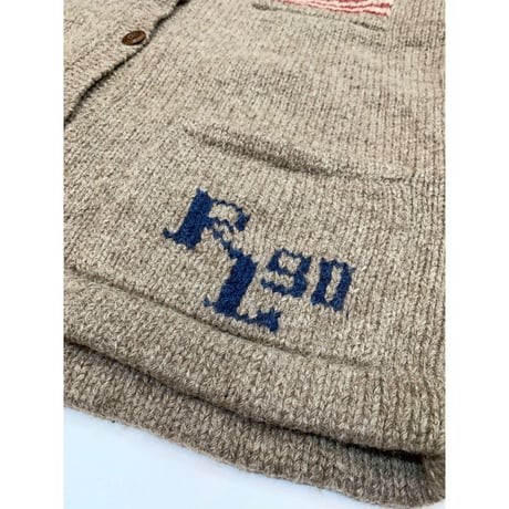 90s POLO COUNTRY HAND KNIT CARDIGAN Size M