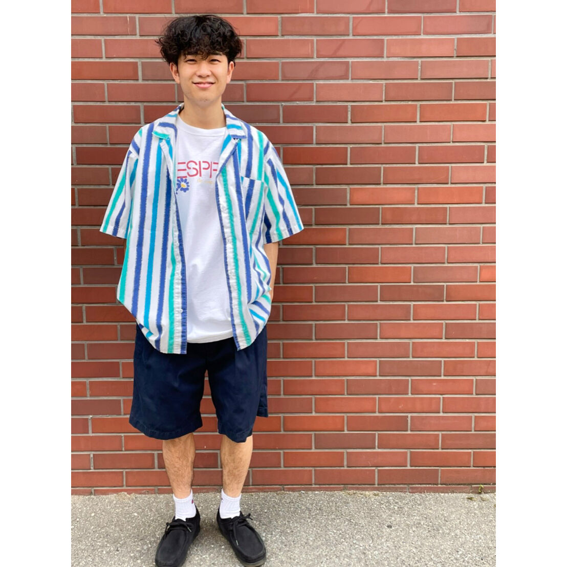 80s USA製 LDS STUDIO レーヨン混オープンカラーBOXシャツ COOL