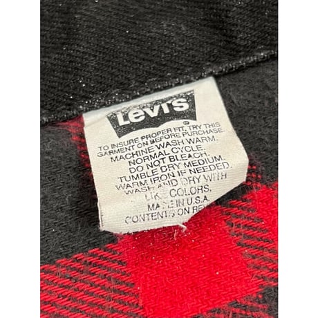 90s Levi's 70427 FLANNEL LINED BLACK DENIM JACKET MADE IN USA 🇺🇸 Size L程