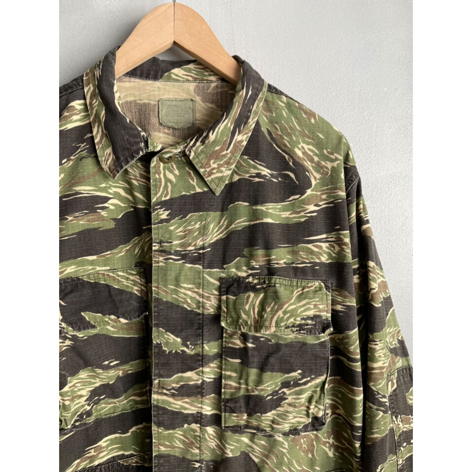 90s TRU-SPEC BDU ジャケット タイガーストライプカモ 民間品 90s TRU-SPEC BDU ジャケット タイガーストライプカモ 民間品