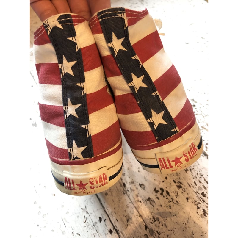 90s CONVERSE ALL STAR HI 星条旗 MADE IN USA 🇺🇸 Si